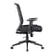 Boss Office Products Deluxe Mesh Back Ergonomic Task Chair with Adjustable Arms B6568-BK - alternate 2